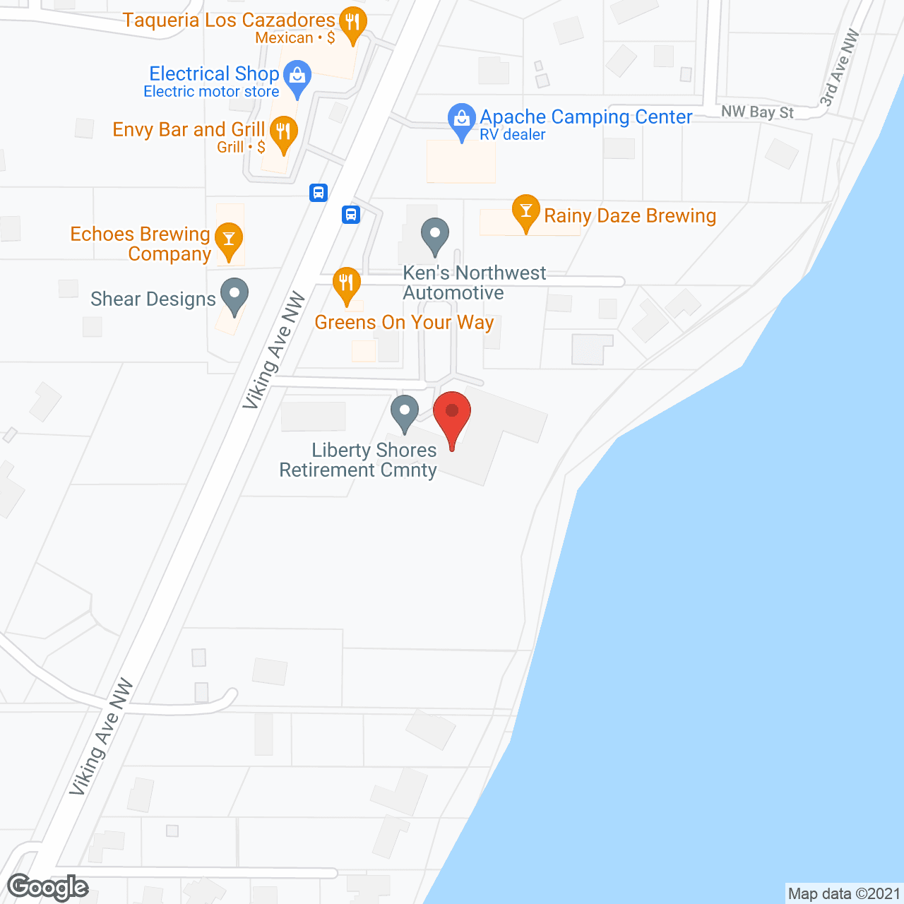 Liberty Shores Senior Living in google map