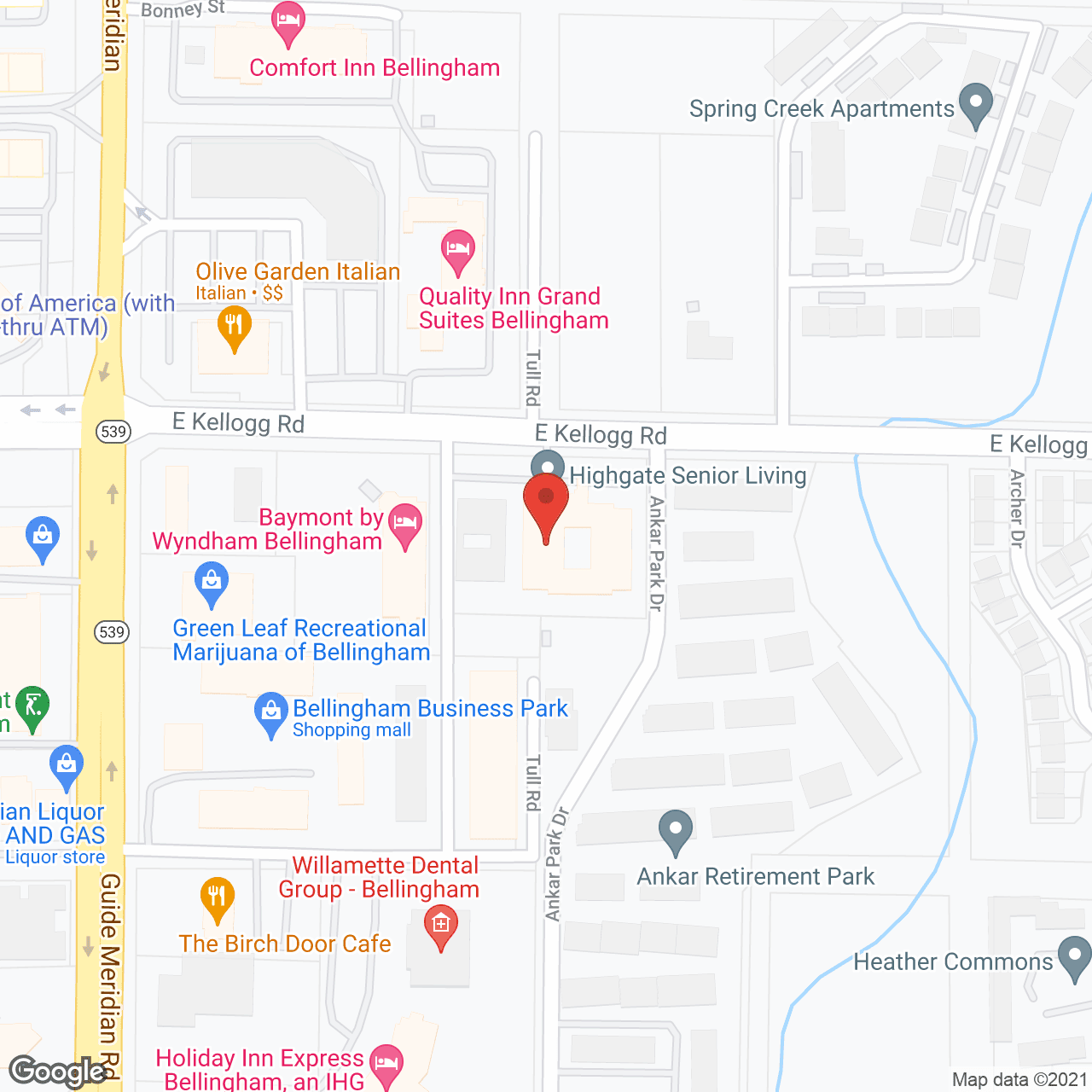 Highgate Senior Living in google map