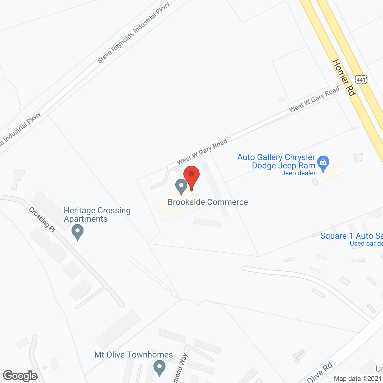 Brookside Commerce in google map