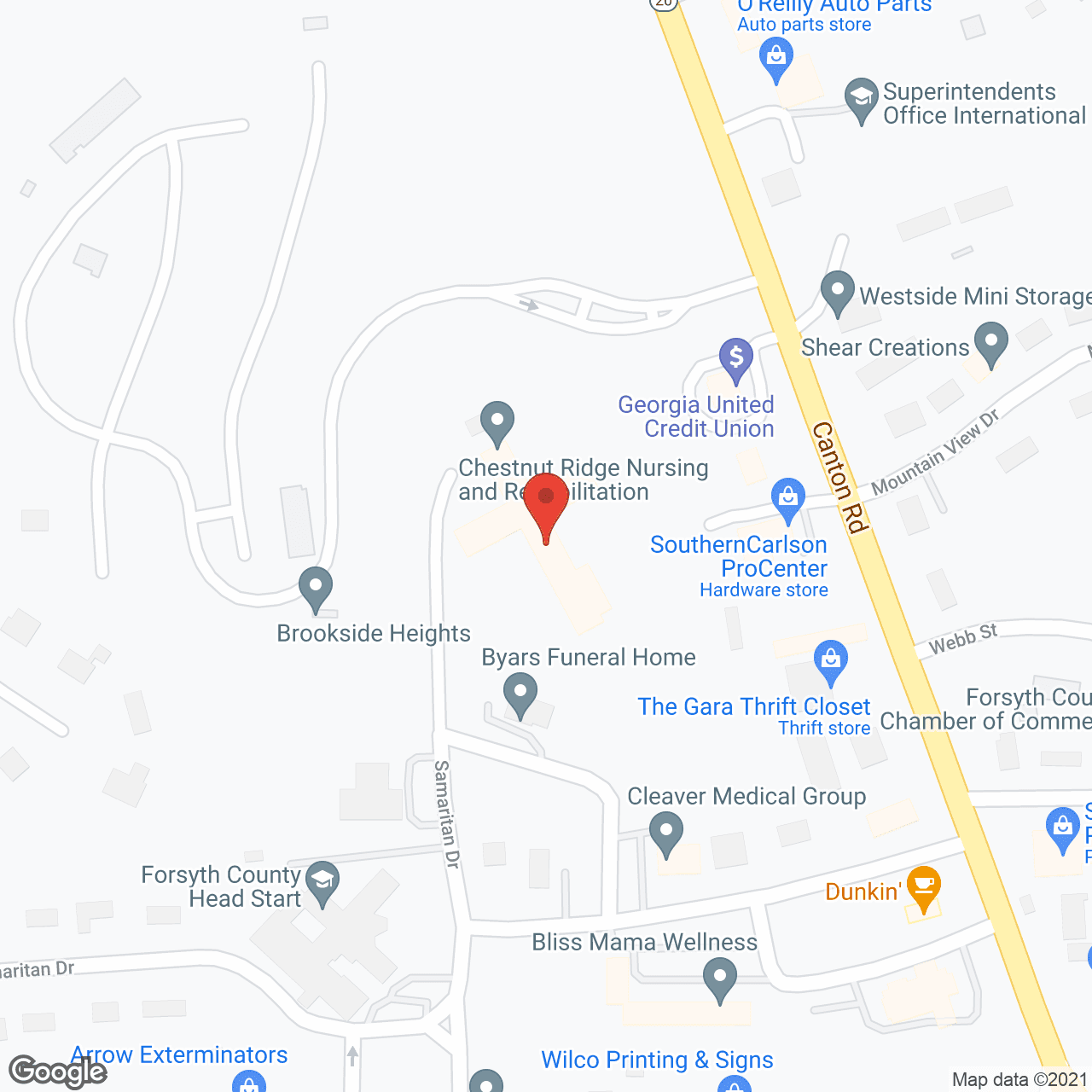 Chestnut Ridge Nursing and Rehab in google map