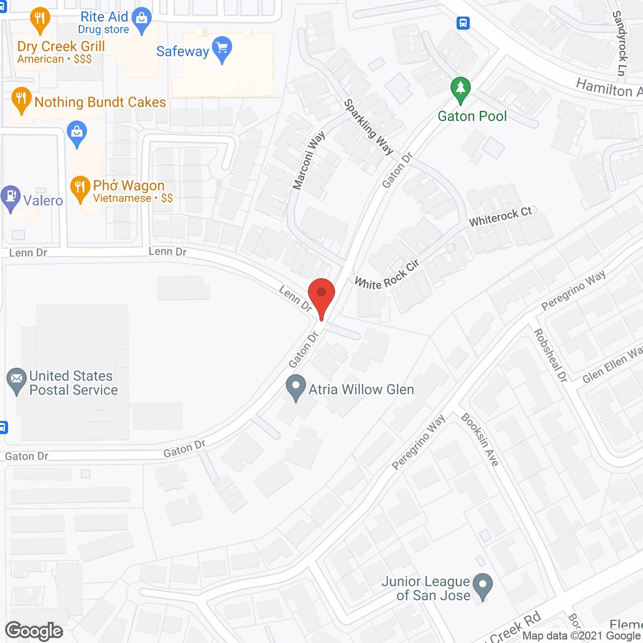 Atria Willow Glen in google map