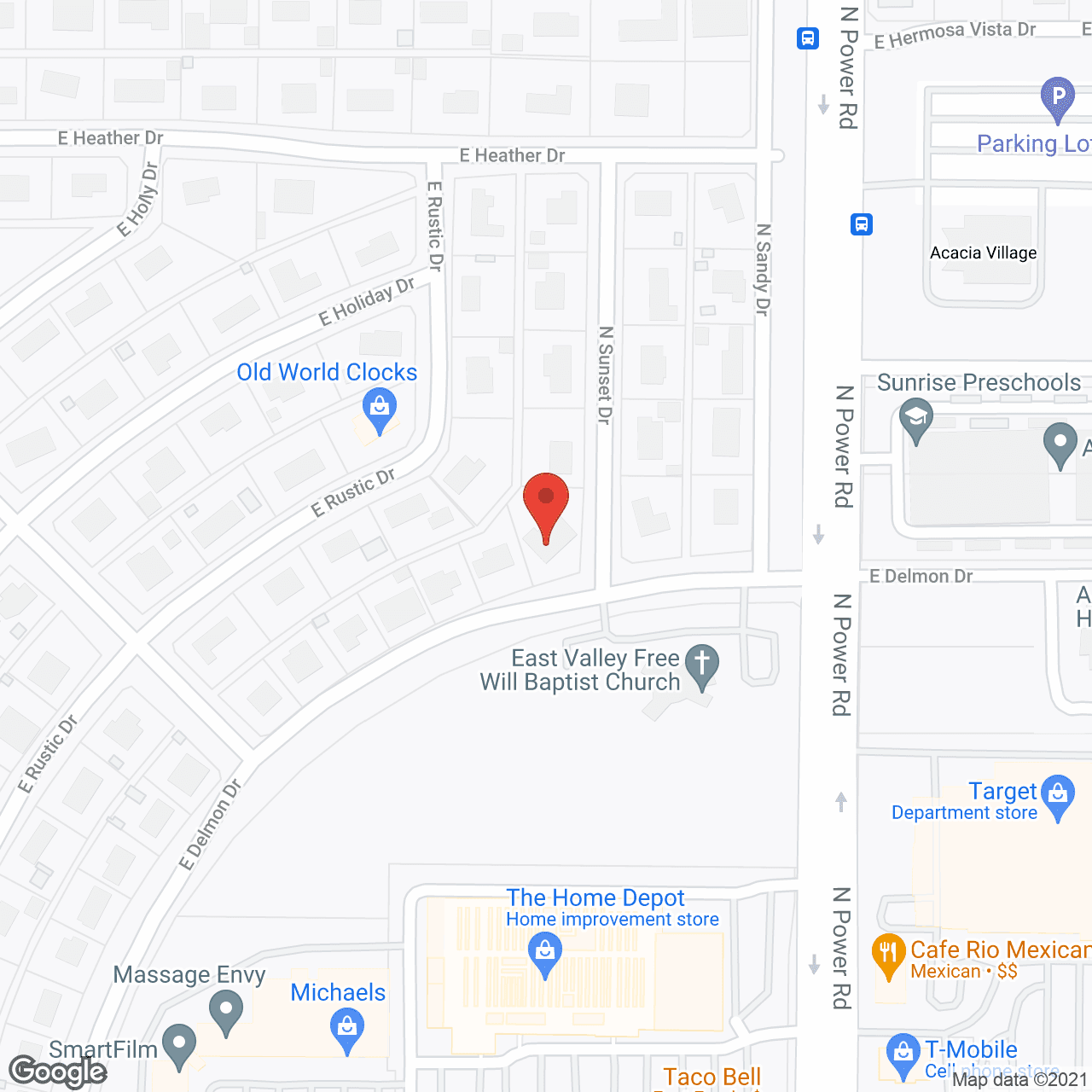 Desert Springs Communities in google map