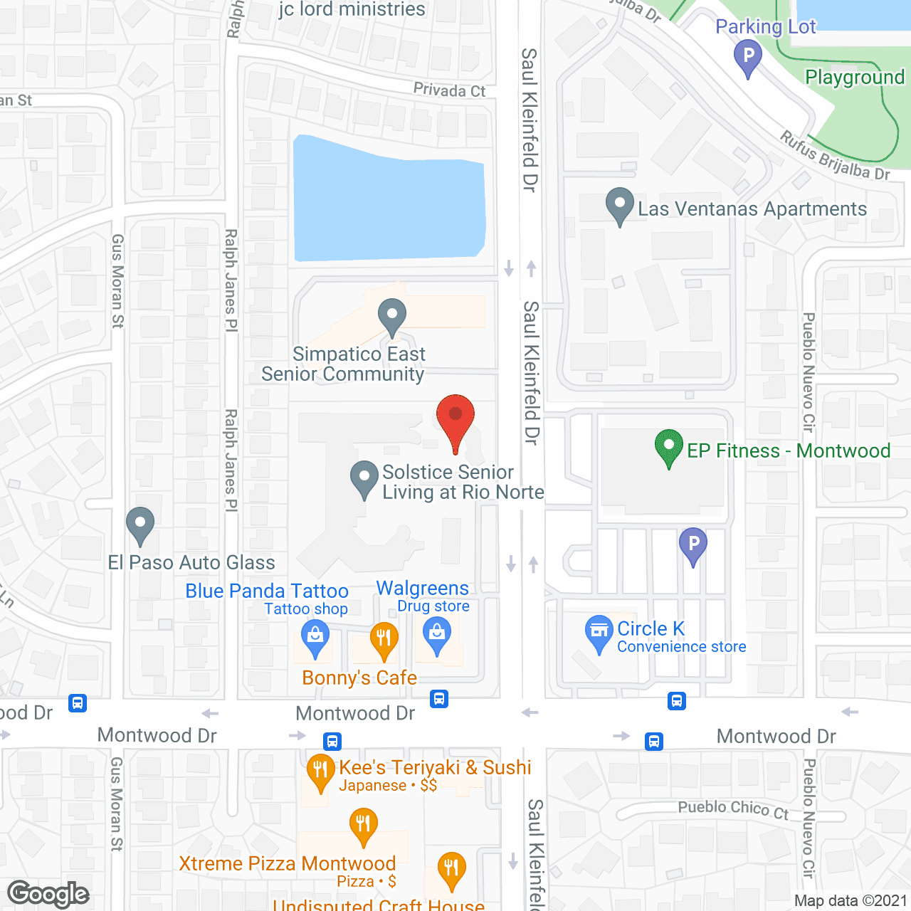 Solstice at Rio Norte in google map
