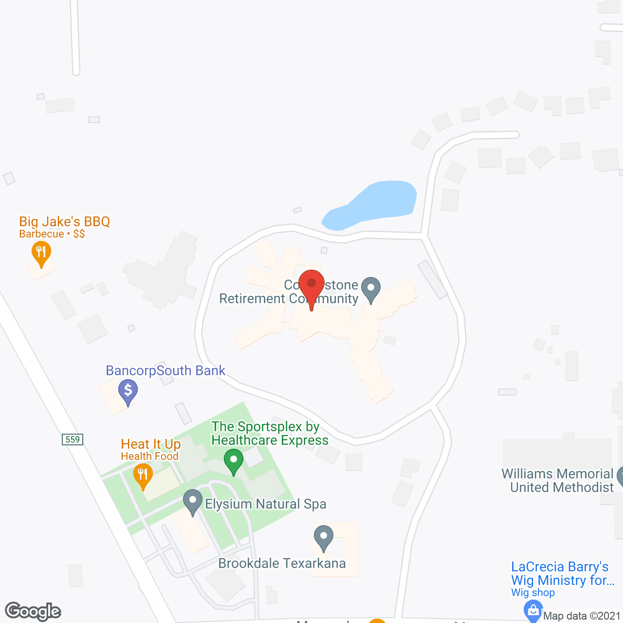 Cornerstone Retirement Comm in google map