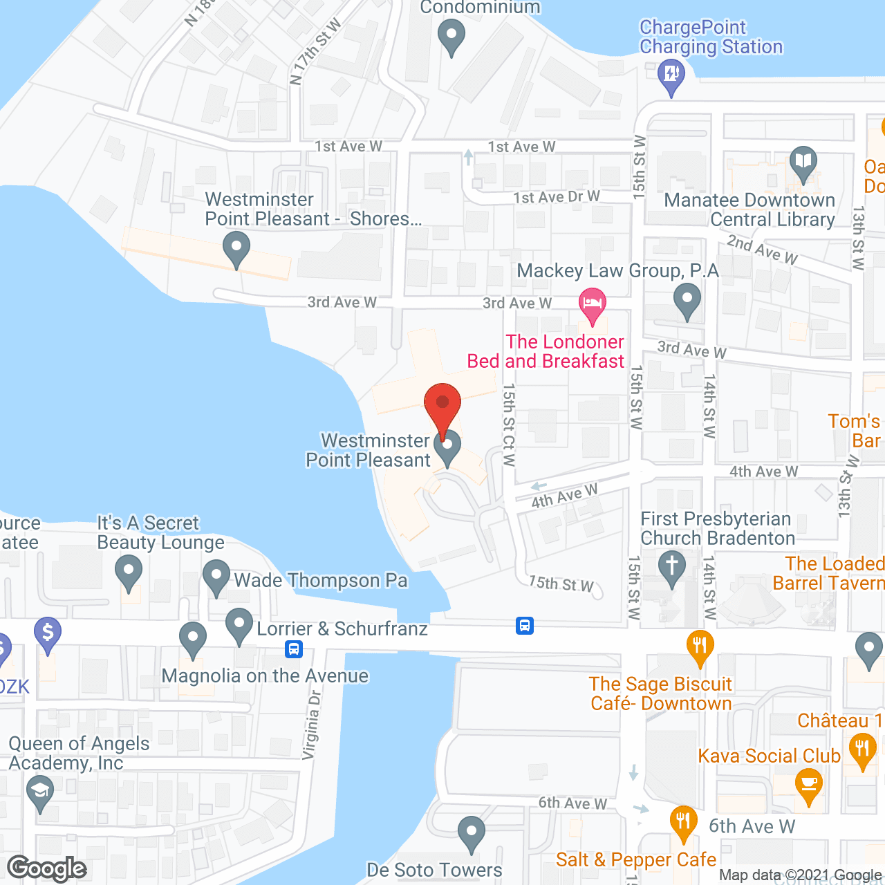 Westminster Point Pleasant, a CCRC in google map
