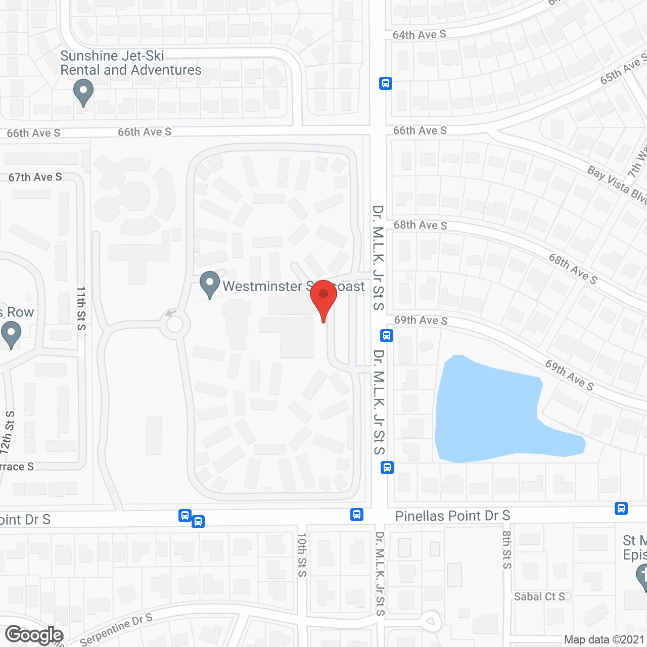 Westminster Suncoast in google map