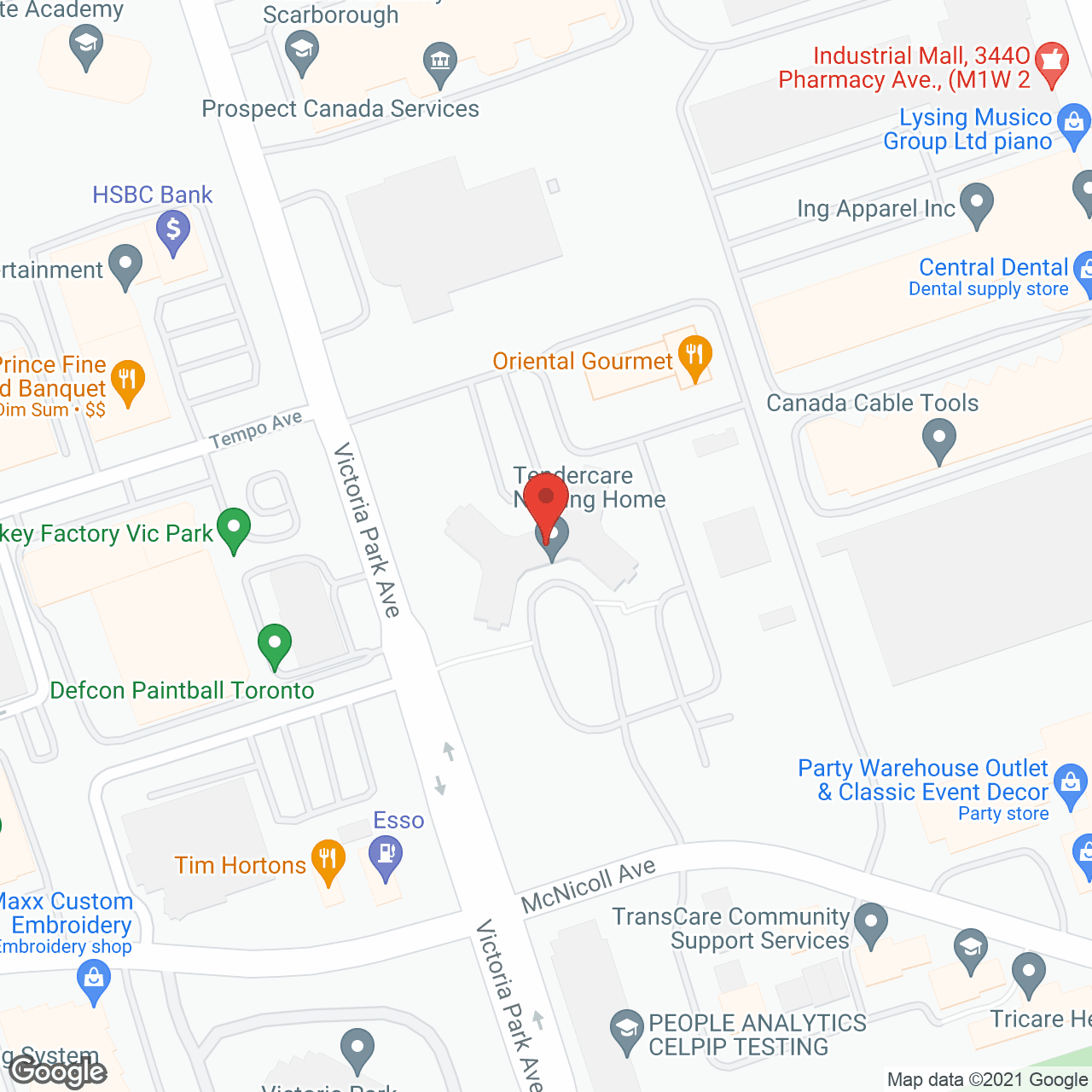 McNicoll Manor- Moll Berczy Haus in google map