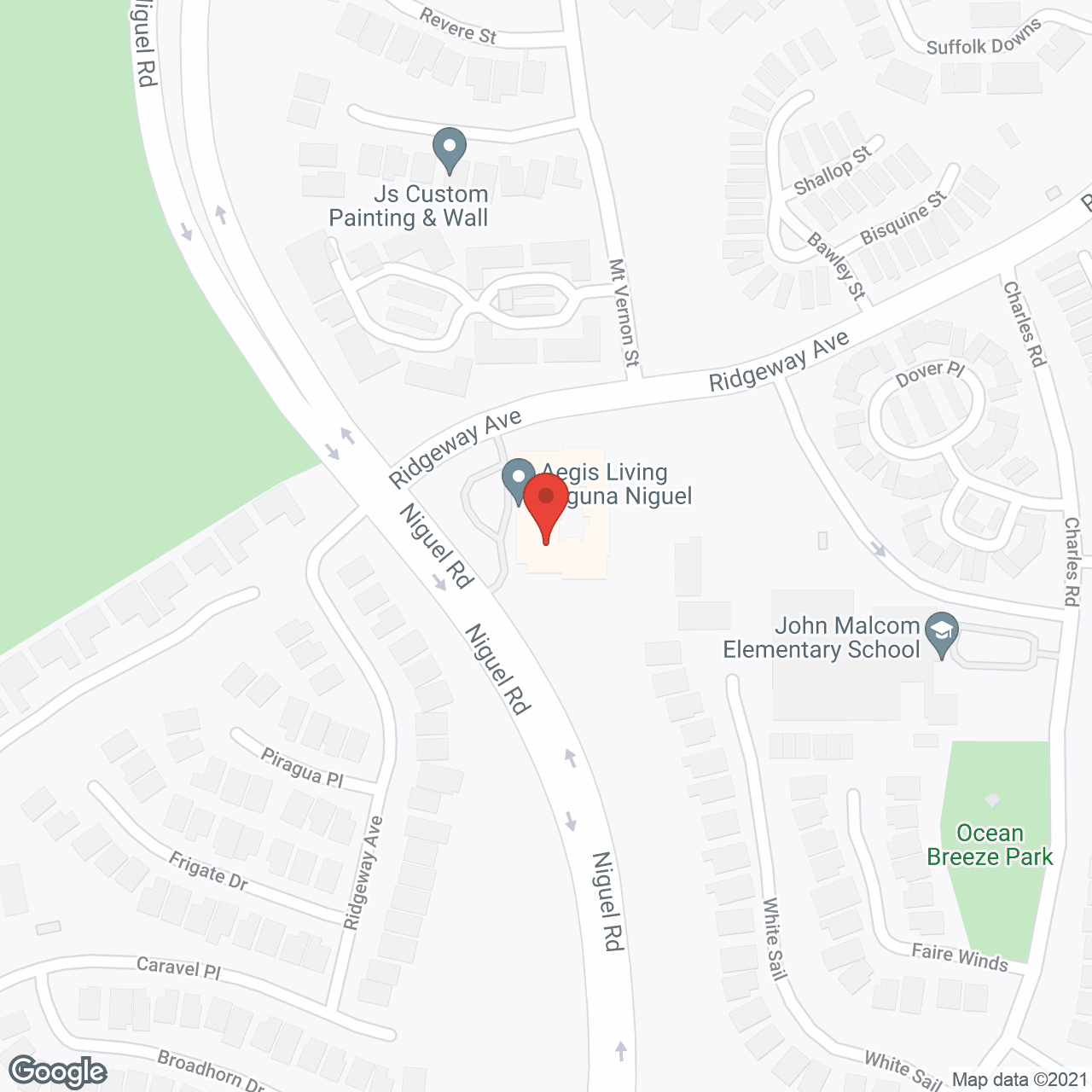 Aegis of Laguna Niguel in google map