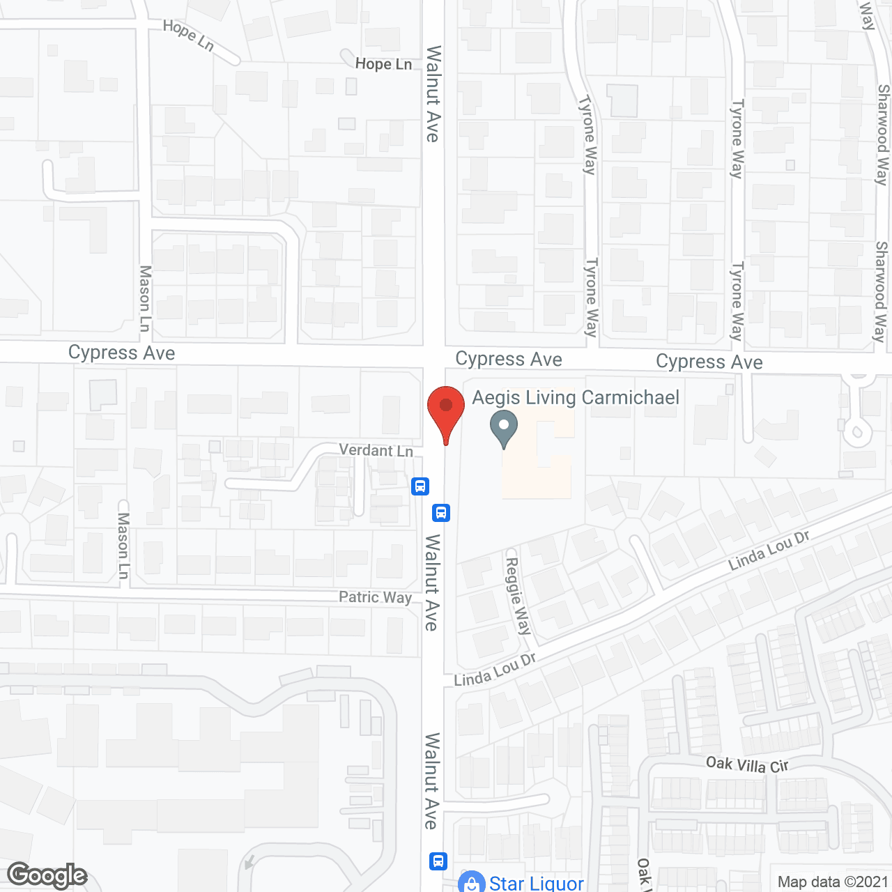 Aegis of Carmichael in google map