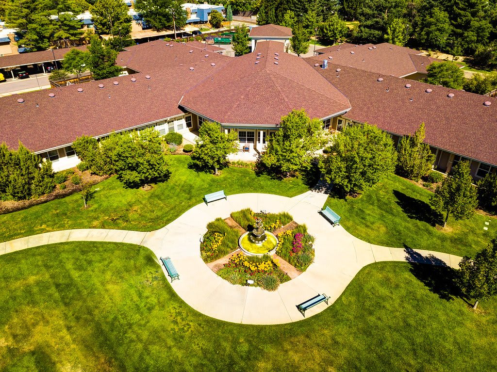 The Courtyards at Mountain View aerial view of community 