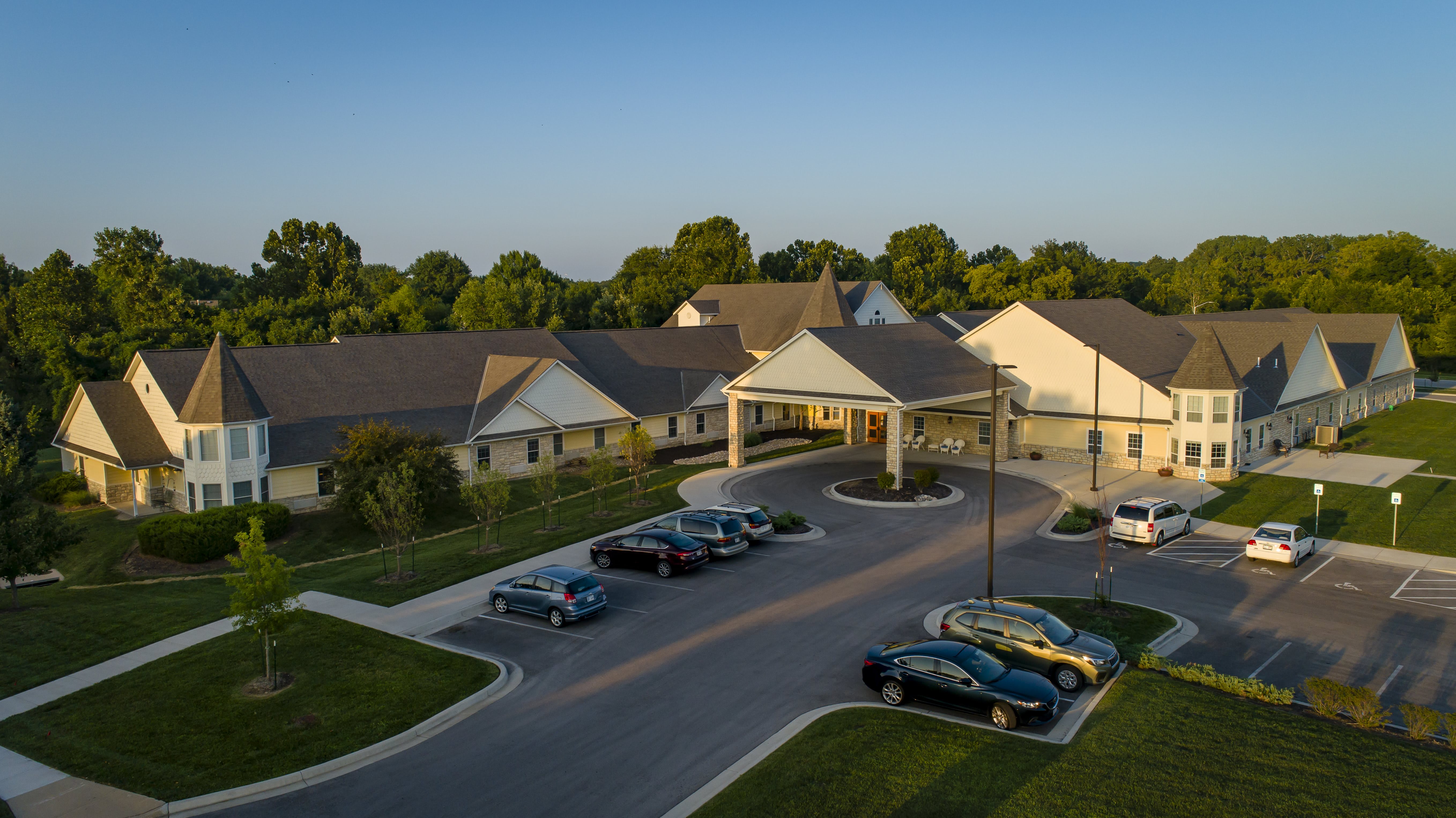 Homestead of Overland Park aerial view of community